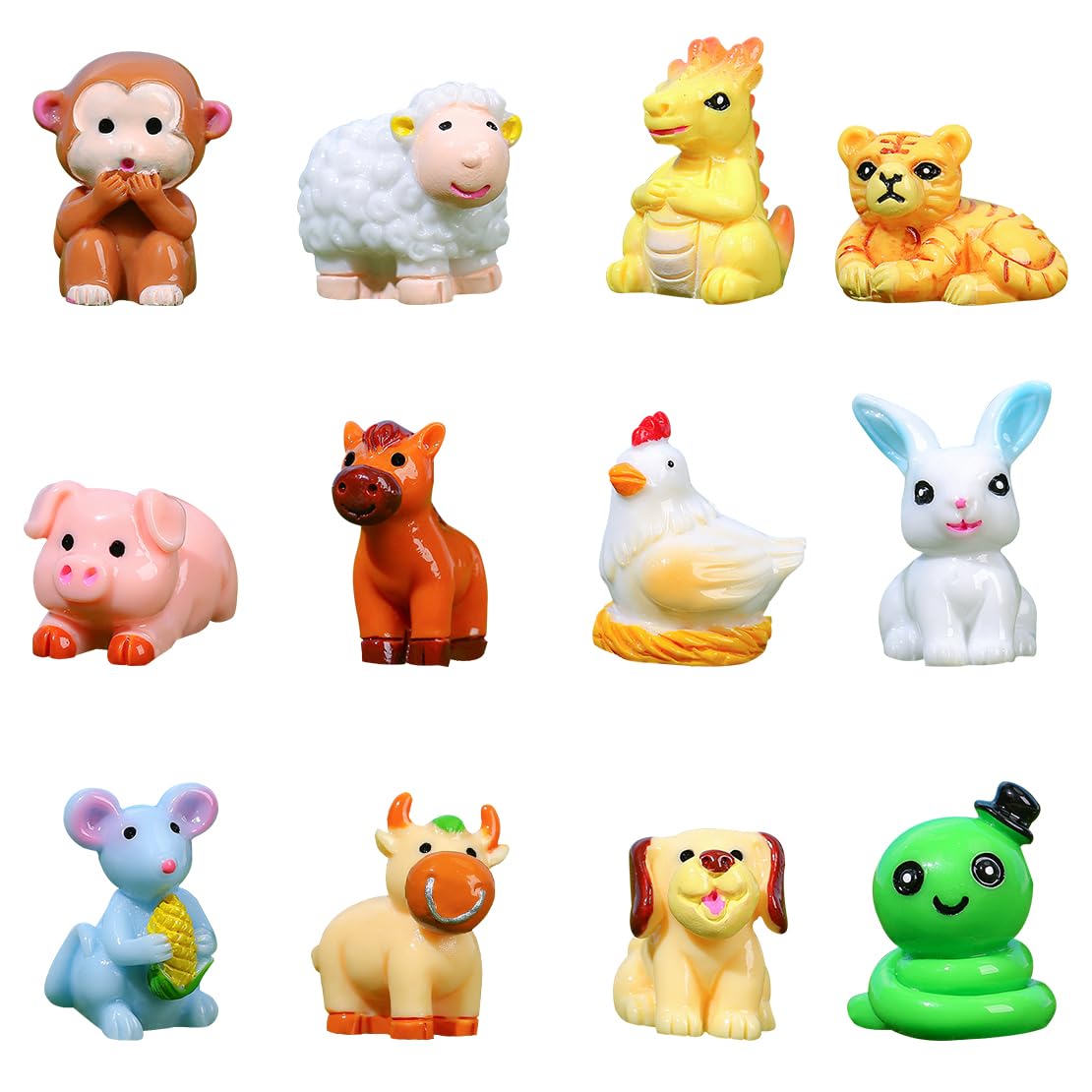 Amazon.co.jp: DeryArcle 干支 置物 12個 十二支セット かわいい